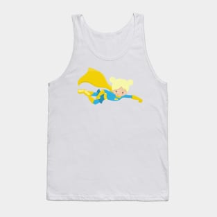 Superhero Girl, Blonde Hair, Hero, Yellow Cape Tank Top